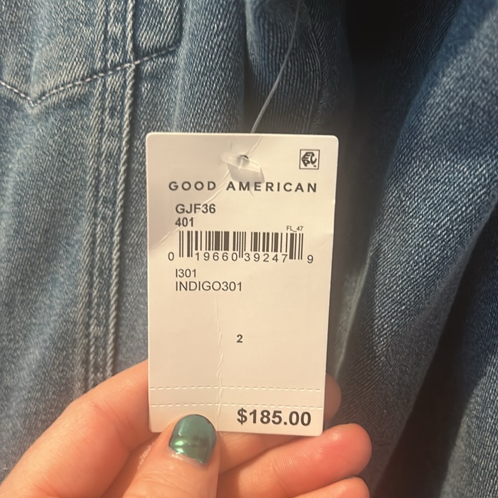 Brand New Good American Jean Jumpsuit - Picture 4 of 5